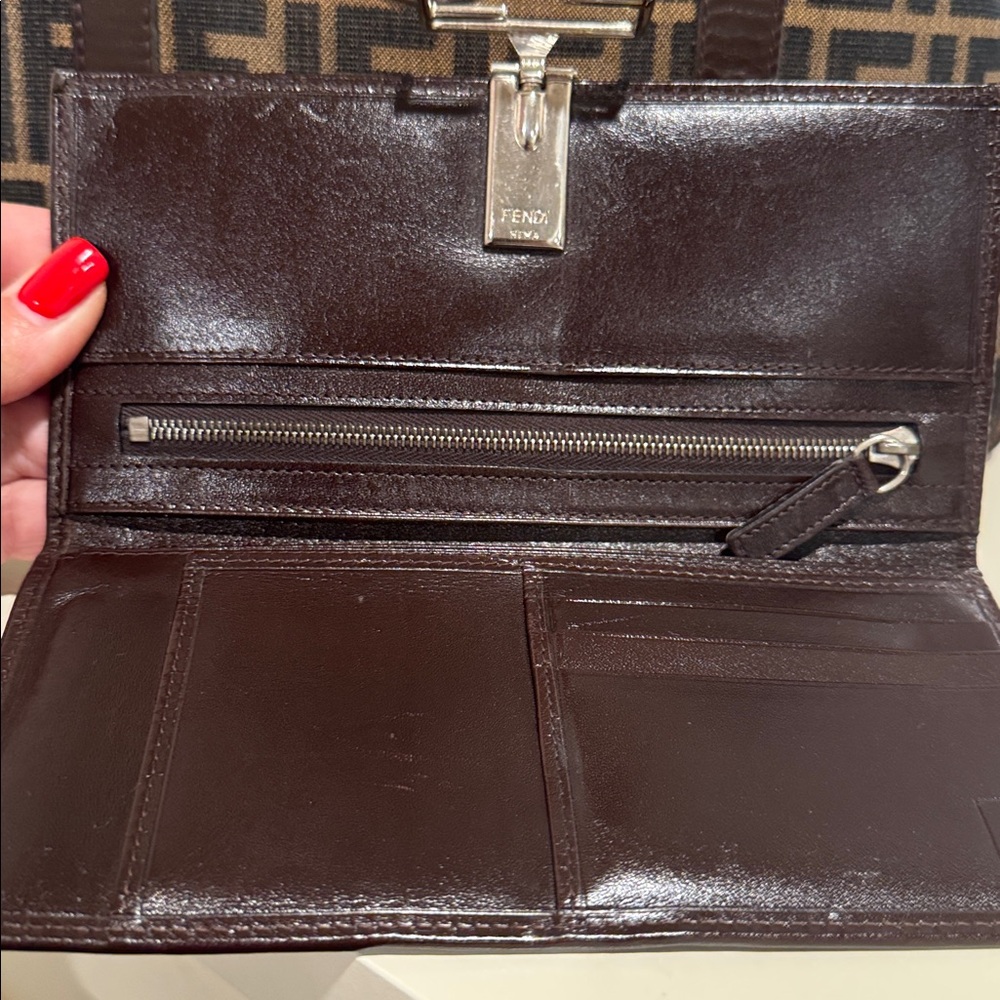 Fendi Zucca Vintage Top handle Boston Bag / Wallet bundle- Bag With COA - Picture 8 of 17
